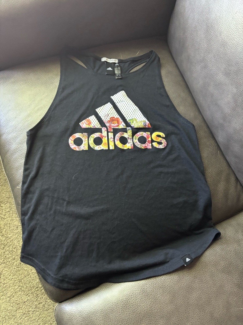 Medium Women’s Adidas Black Racerback Logo Tank